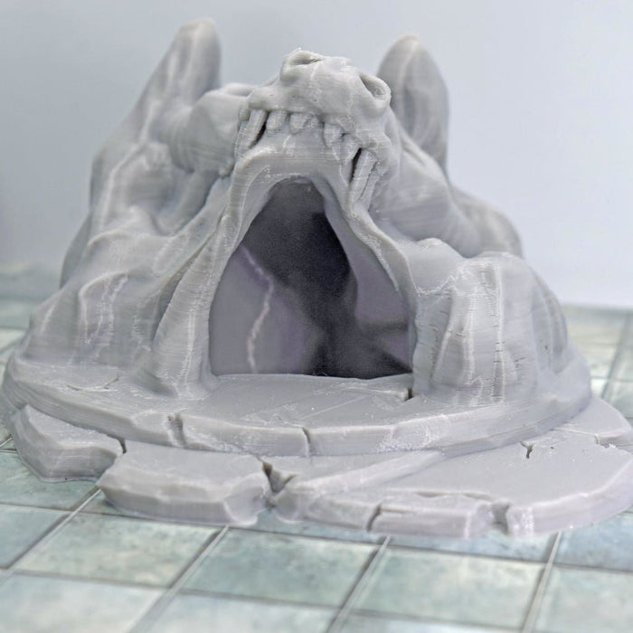 Tabletop wargaming terrain Icy Dragon Skull Cave for dnd accessories-Scatter Terrain-MasterWorks OpenForge- GriffonCo Shoppe