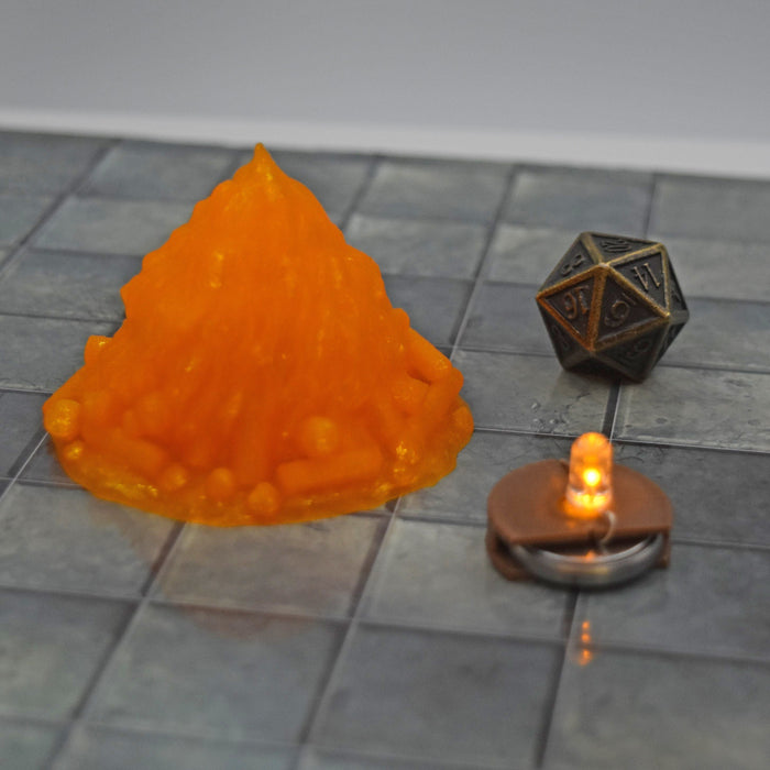 Tabletop wargaming terrain LED Bonfire for dnd accessories-Scatter Terrain-Fat Dragon Games- GriffonCo Shoppe