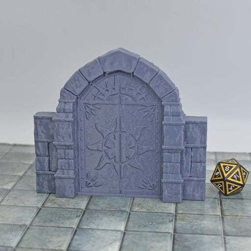 Tabletop wargaming terrain Large Temple Door for dnd accessories-Scatter Terrain-MasterWorks OpenForge- GriffonCo Shoppe