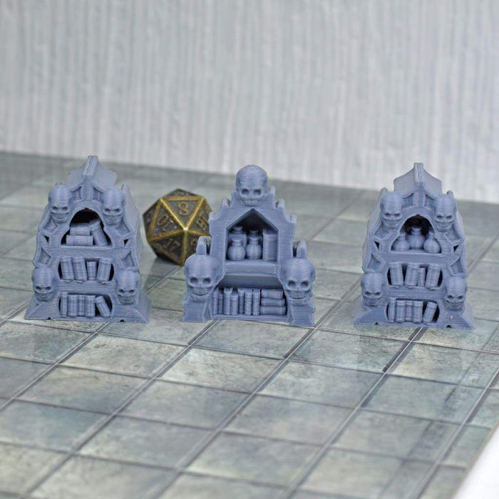 Tabletop wargaming terrain Necromancer Bookcases for dnd accessories-Scatter Terrain-Hayland Terrain- GriffonCo Shoppe