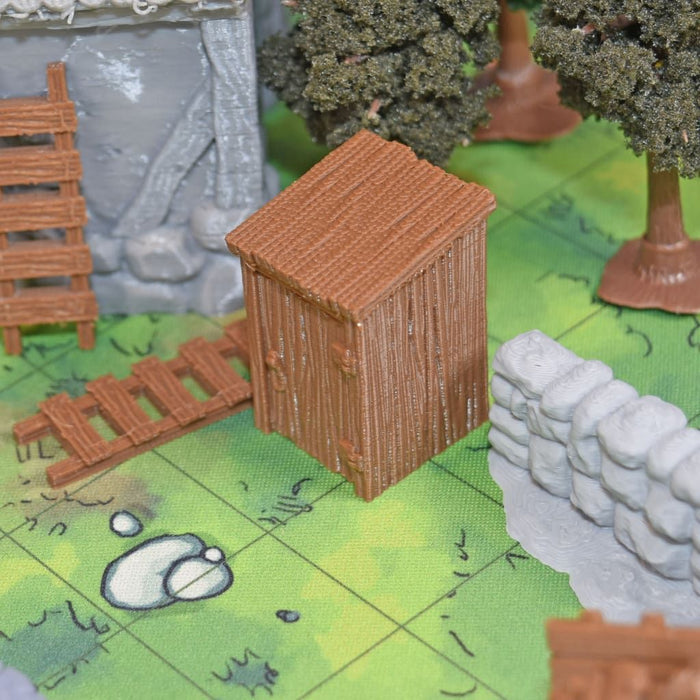 Tabletop wargaming terrain Outhouse for dnd accessories-Scatter Terrain-Fat Dragon Games- GriffonCo Shoppe