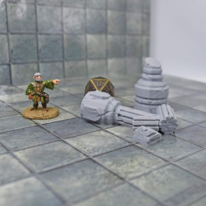 Tabletop wargaming terrain Pillar Ruins for dnd accessories-Scatter Terrain-Dark Realms- GriffonCo Shoppe
