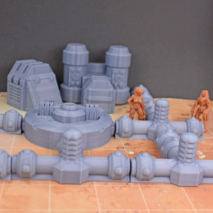 Tabletop wargaming terrain Pipes - Pipe Intersections for dnd-Scatter Terrain-Hayland Terrain- GriffonCo Shoppe