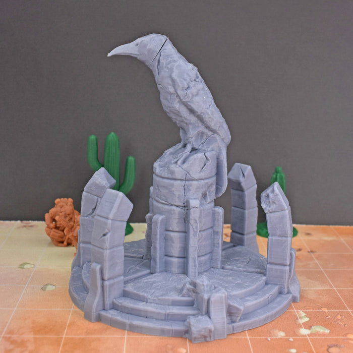 Tabletop wargaming terrain Raven Perch Statue for dnd accessories-Scatter Terrain-MasterWorks OpenForge- GriffonCo Shoppe