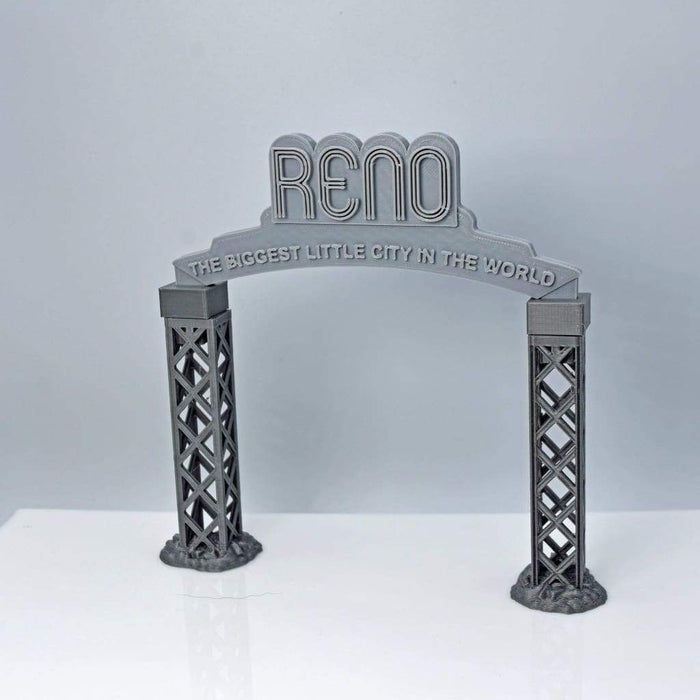 Tabletop wargaming terrain Reno City Sign for dnd accessories-Scatter Terrain-Hayland Terrain- GriffonCo Shoppe
