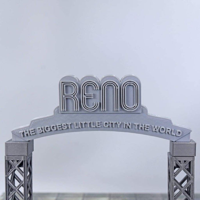 Tabletop wargaming terrain Reno City Sign for dnd accessories-Scatter Terrain-Hayland Terrain- GriffonCo Shoppe