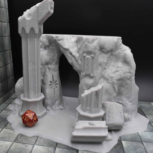 Tabletop wargaming terrain Ruined Temple Entrance for dnd accessories-Scatter Terrain-MasterWorks OpenForge- GriffonCo Shoppe