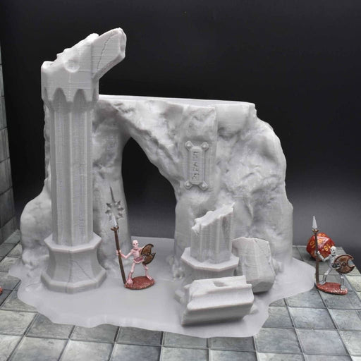 Tabletop wargaming terrain Ruined Temple Entrance for dnd accessories-Scatter Terrain-MasterWorks OpenForge- GriffonCo Shoppe