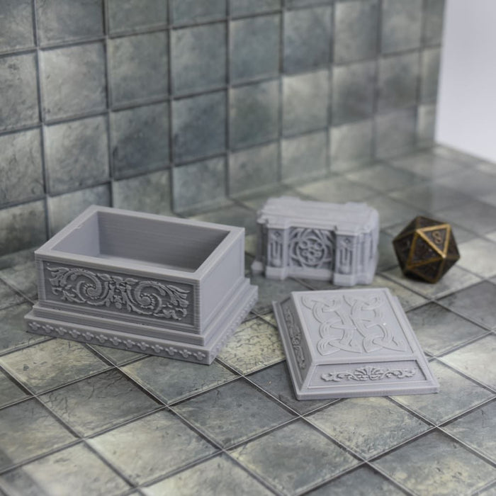 Tabletop wargaming terrain Sarcophagus & Altar for dnd accessories-Scatter Terrain-Fat Dragon Games- GriffonCo Shoppe