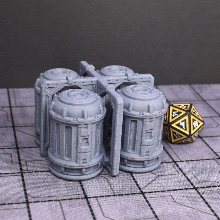 Tabletop wargaming terrain Sci-fi Canisters for dnd accessories-Scatter Terrain-EC3D- GriffonCo Shoppe