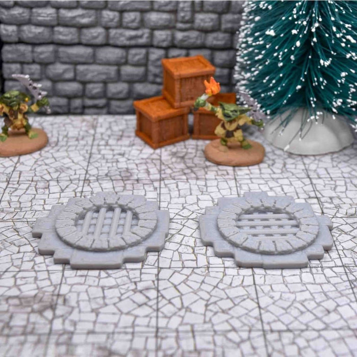 Tabletop wargaming terrain Sewer Grates for dnd accessories-Scatter Terrain-Ill Gotten Games- GriffonCo Shoppe