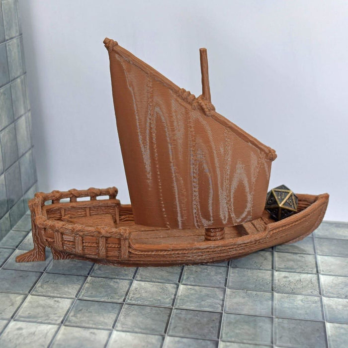 Tabletop wargaming terrain Skiff Boat for dnd accessories-Scatter Terrain-EC3D- GriffonCo Shoppe