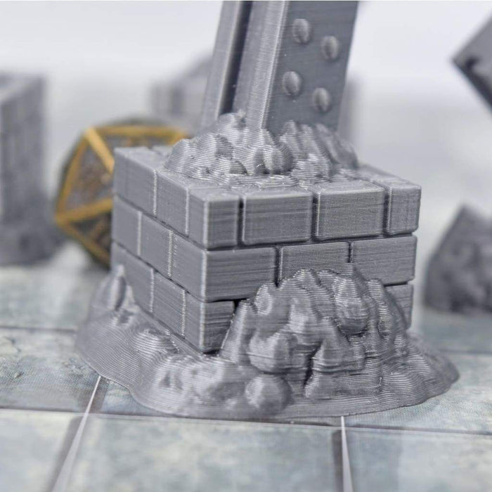Tabletop wargaming terrain Steel Beam Ruins for dnd accessories-Scatter Terrain-Hayland Terrain- GriffonCo Shoppe