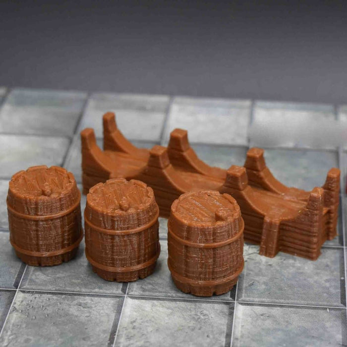 Tabletop wargaming terrain Tavern Kegs for dnd accessories-Scatter Terrain-Fat Dragon Games- GriffonCo Shoppe