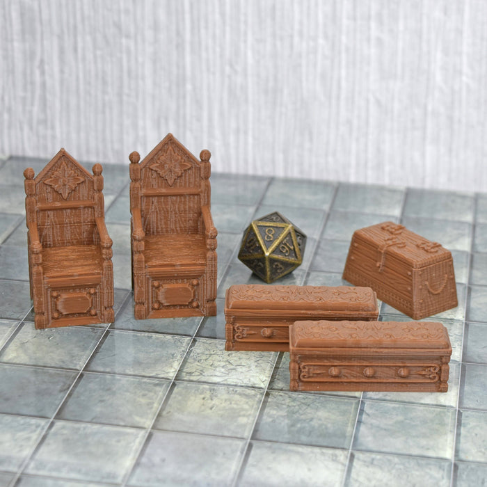 Tabletop wargaming terrain Throne Room for dnd accessories-Scatter Terrain-Vae Victis- GriffonCo Shoppe