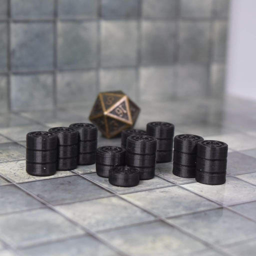 Tabletop wargaming terrain Tire Stacks for dnd accessories-Scatter Terrain-Hayland Terrain- GriffonCo Shoppe