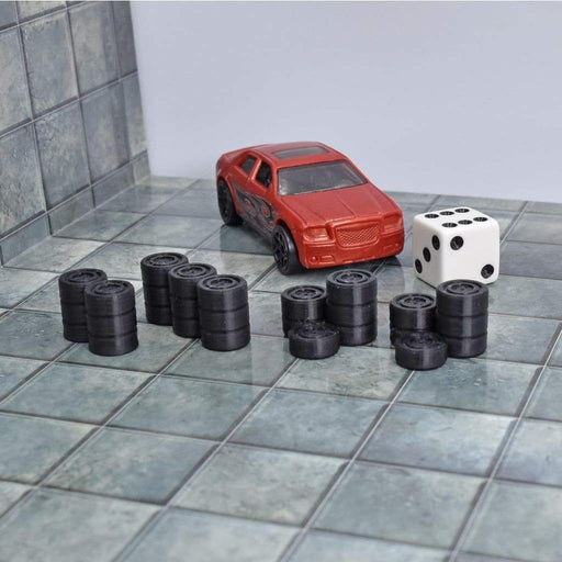 Tabletop wargaming terrain Tire Stacks for dnd accessories-Scatter Terrain-Hayland Terrain- GriffonCo Shoppe