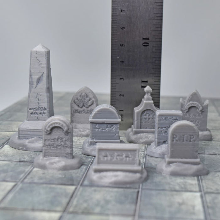Tabletop wargaming terrain Tombstones for dnd accessories-Scatter Terrain-Fat Dragon Games- GriffonCo Shoppe