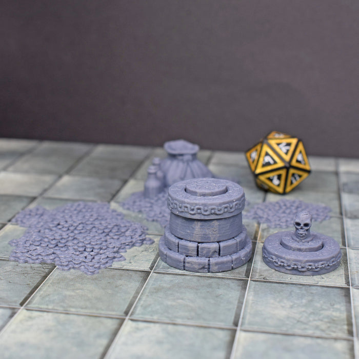 Tabletop wargaming terrain Treasure & Idol for dnd accessories-Scatter Terrain-Fat Dragon Games- GriffonCo Shoppe