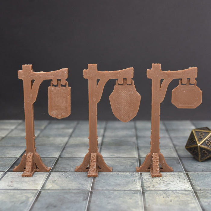 Tabletop wargaming terrain Village Signs for dnd accessories-Scatter Terrain-Black Scroll Games- GriffonCo Shoppe