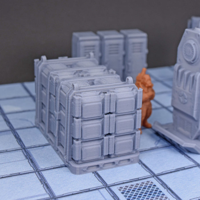 Tabletop wargaming terrain Warehouse Set for dnd accessories-Scatter Terrain-EC3D- GriffonCo Shoppe