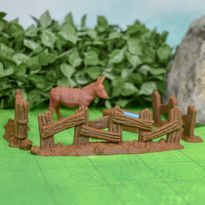 Tabletop wargaming terrain Wood Picket Fence Set for dnd accessories-Scatter Terrain-Vae Victis- GriffonCo Shoppe