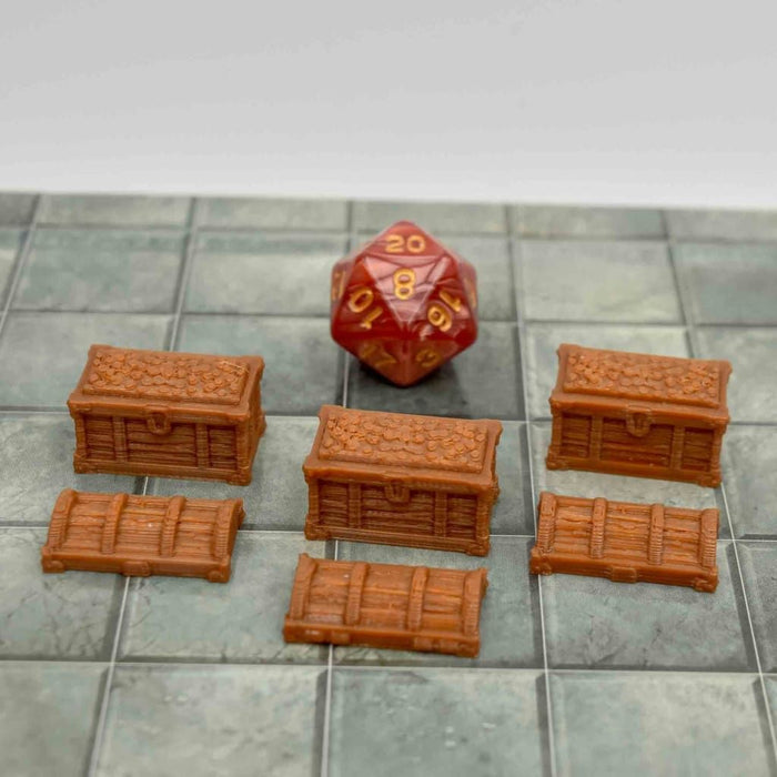 Tabletop wargaming terrain Wood Treasure Chests for dnd accessories-Scatter Terrain-Fat Dragon Games- GriffonCo Shoppe