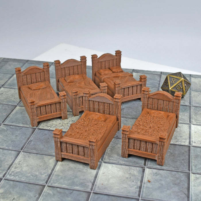 Tabletop wargaming terrain Wooden Beds for dnd accessories-Scatter Terrain-Fat Dragon Games- GriffonCo Shoppe