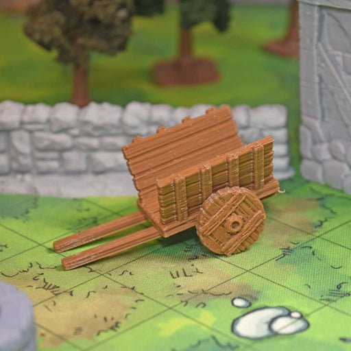 Tabletop wargaming terrain Wooden Pull Cart for dnd accessories-Scatter Terrain-Fat Dragon Games- GriffonCo Shoppe