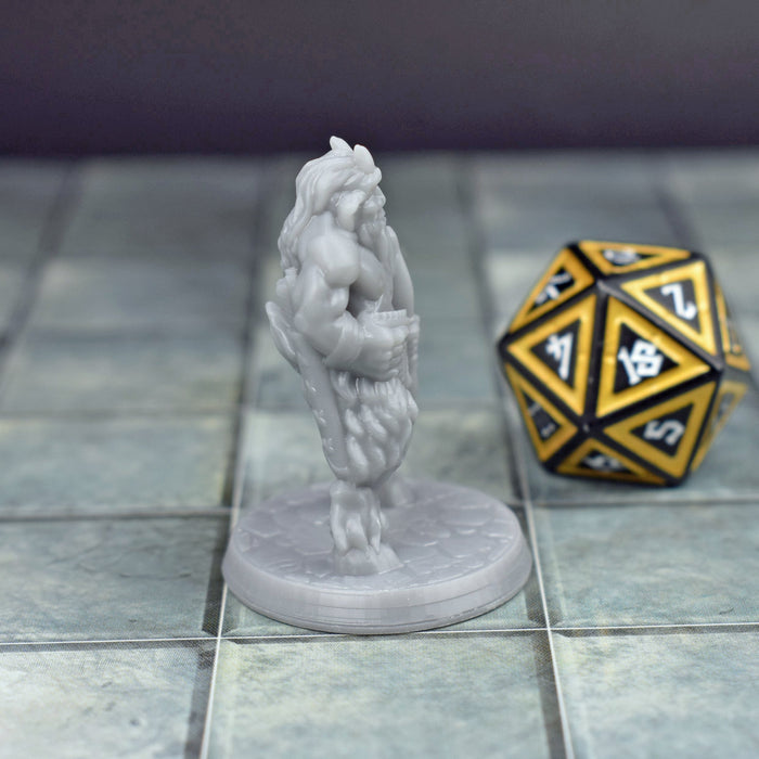 Unpainted dnd miniature Satyr figure is 3D Printed-Miniature-Brite Minis- GriffonCo Shoppe
