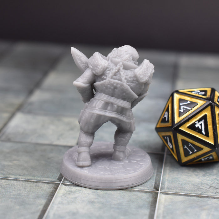 dnd Miniature Fire Barbarian resin dnd figures for tabletop wargaming-Miniature-Brite Minis- GriffonCo Shoppe