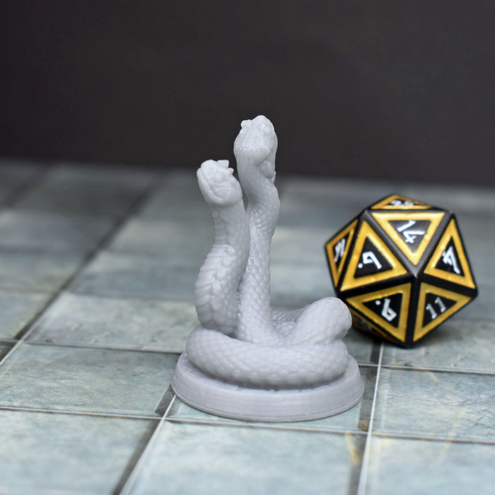dnd Miniature Snakes for tabletop wargaming and unpainted dnd figures-Miniature-Brite Minis- GriffonCo Shoppe
