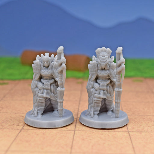 dnd Miniature Tribal Defenders Set for tabletop wargaming terrain games-Miniature-EC3D- GriffonCo Shoppe