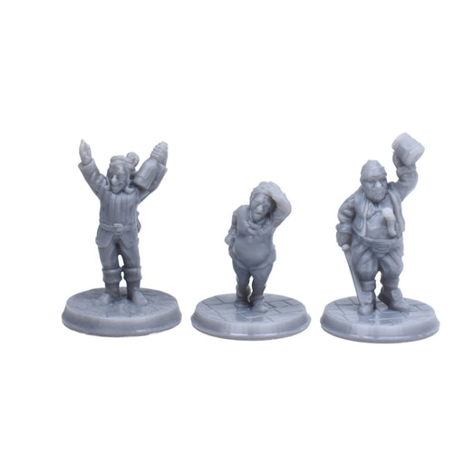 dnd Miniatures set of Drunkards unpainted figures for tabletop wargaming-Miniature-Brite Minis- GriffonCo Shoppe