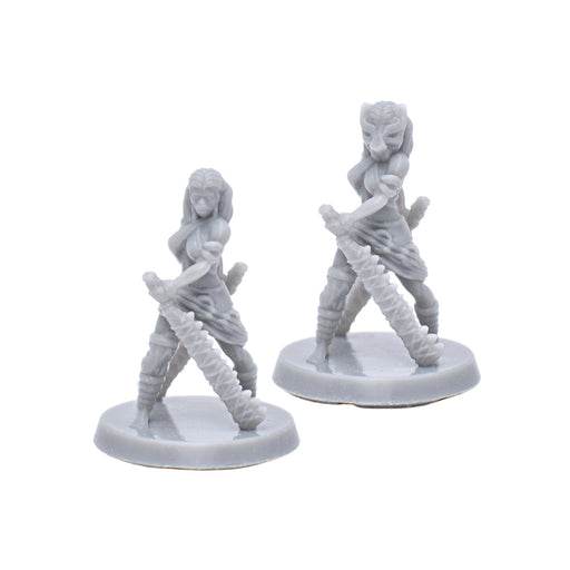 dnd Miniatures set of Female Tribal Warriors unpainted figures-Miniature-EC3D- GriffonCo Shoppe