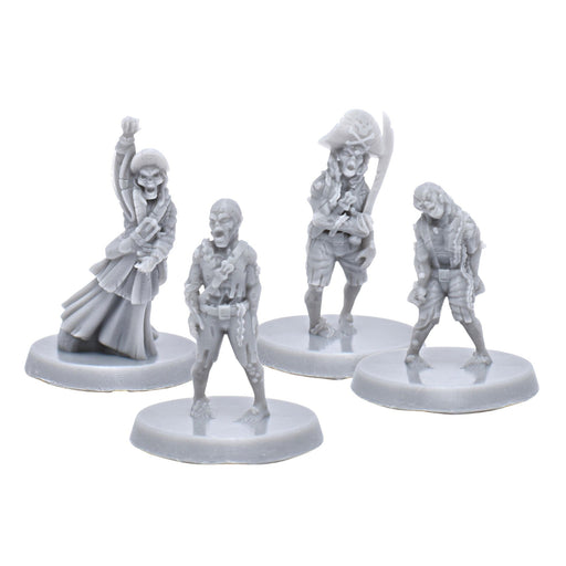 dnd Miniatures set of zombie pirates figures for tabletop wargaming terrain game-Miniature-EC3D- GriffonCo Shoppe