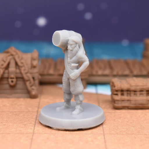 dnd Pirate Miniature Bearded Pirate for tabletop wargaming-Miniature-EC3D- GriffonCo Shoppe