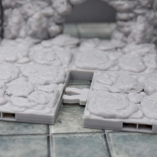 dnd Tiles DragonLock - Cavern - Passage Intersection is 3D Printed for-Terrain Tiles-Fat Dragon Games- GriffonCo Shoppe