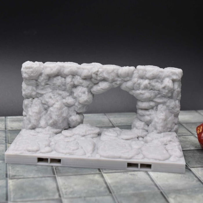dnd Tiles DragonLock - Cavern - Wide Entrance is 3D Printed for-Terrain Tiles-Fat Dragon Games- GriffonCo Shoppe