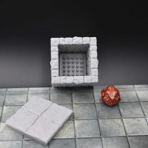 dnd Tiles DragonLock - Dungeon - Pit Trap is 3D Printed for Tabletop-Terrain Tiles-Fat Dragon Games- GriffonCo Shoppe