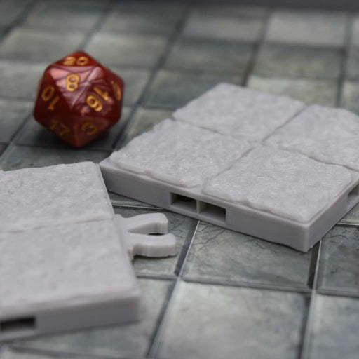 dnd Tiles DragonLock - Dungeon - Wall Corner is 3D Printed for-Terrain Tiles-Fat Dragon Games- GriffonCo Shoppe