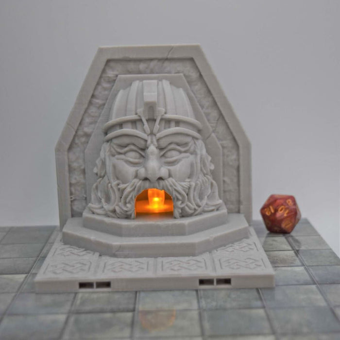dnd Tiles DragonLock - Dwarven - LED Forge is 3D Printed for Tabletop-Terrain Tiles-Fat Dragon Games- GriffonCo Shoppe