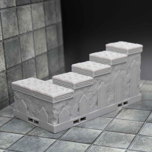 dnd Tiles DragonLock - Dwarven - Staircase is 3D Printed for Tabletop-Terrain Tiles-Fat Dragon Games- GriffonCo Shoppe