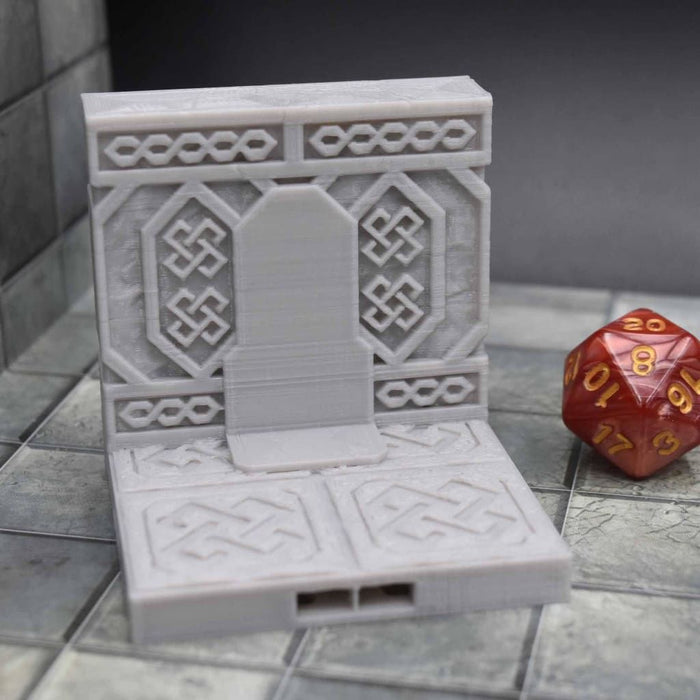 dnd Tiles DragonLock - Dwarven - Wall Statue is 3D Printed for-Terrain Tiles-Fat Dragon Games- GriffonCo Shoppe