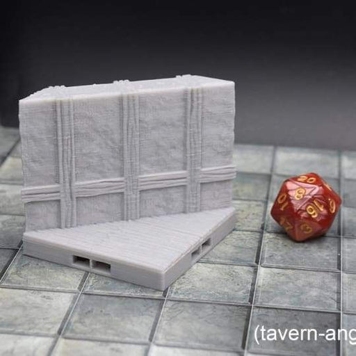 dnd Tiles DragonLock - Tavern - Wall Angle is 3D Printed for Tabletop-Terrain Tiles-Fat Dragon Games- GriffonCo Shoppe