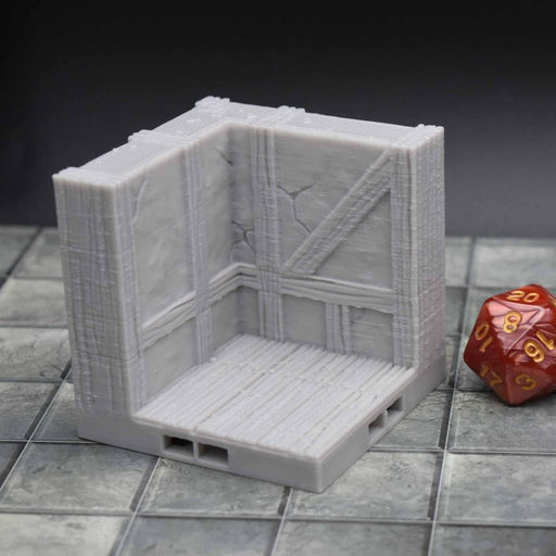 dnd Tiles DragonLock - Tavern - Wall Corner is 3D Printed for Tabletop-Terrain Tiles-Fat Dragon Games- GriffonCo Shoppe