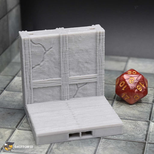 dnd Tiles DragonLock - Tavern - Wall is 3D Printed for Tabletop-Terrain Tiles-Fat Dragon Games- GriffonCo Shoppe