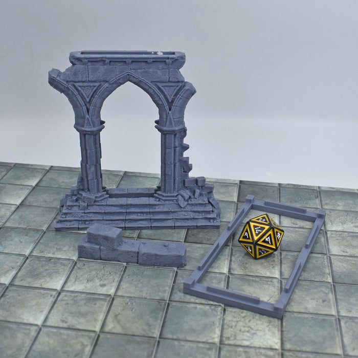 dnd accessories Archway Ruins Venture Portal for tabletop wargaming-Scatter Terrain-Black Scroll Games- GriffonCo Shoppe