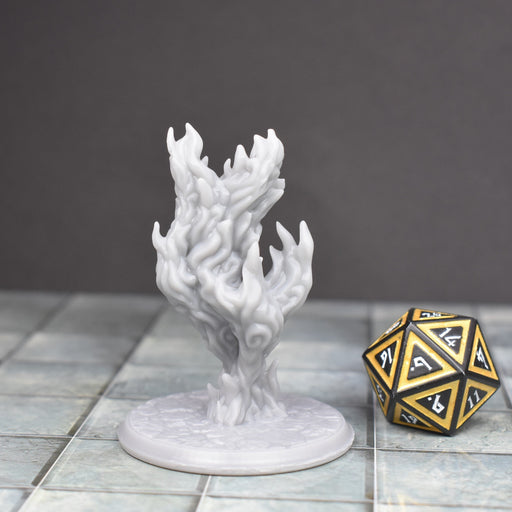 dnd figure Fire elemental miniature is 3D printed and comes unpainted-Miniature-Brite Minis- GriffonCo Shoppe