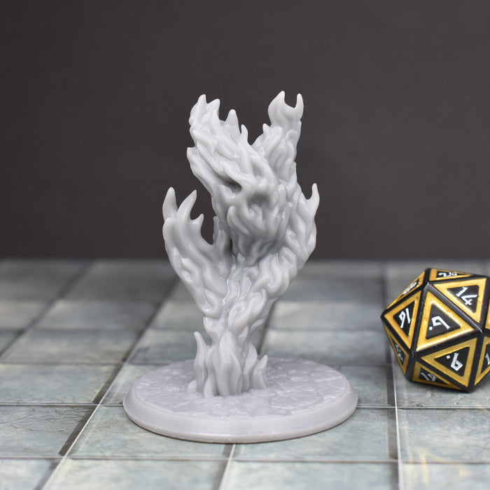 dnd figure Fire elemental miniature is 3D printed and comes unpainted-Miniature-Brite Minis- GriffonCo Shoppe